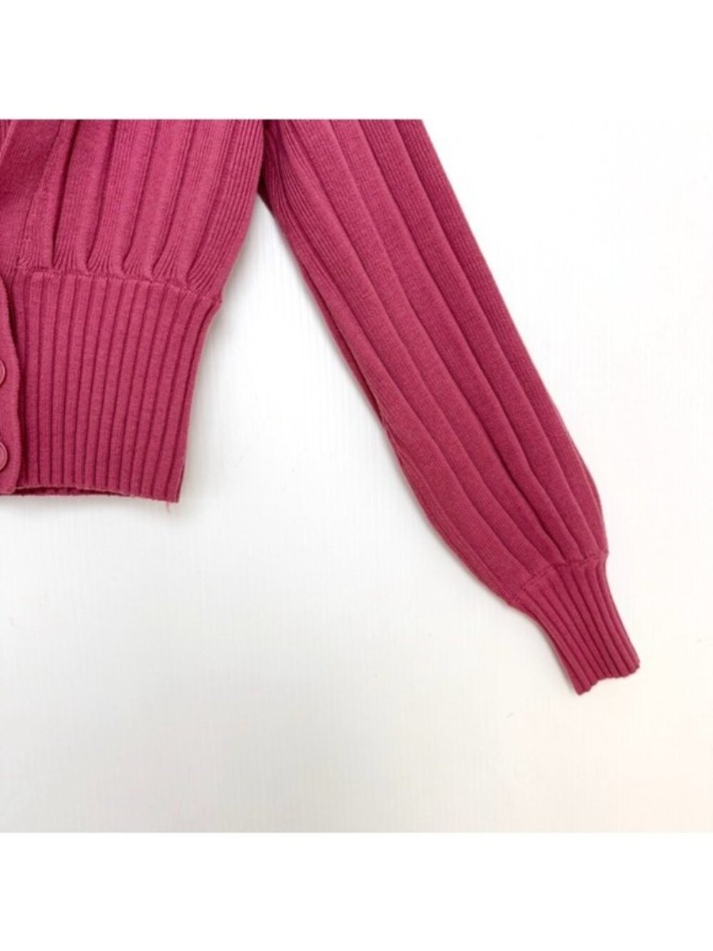 Aritzia Wilfred Plunge Front Cardigan Merino Wool Blend Long Sleeve Chic XS - Picture 3 of 10